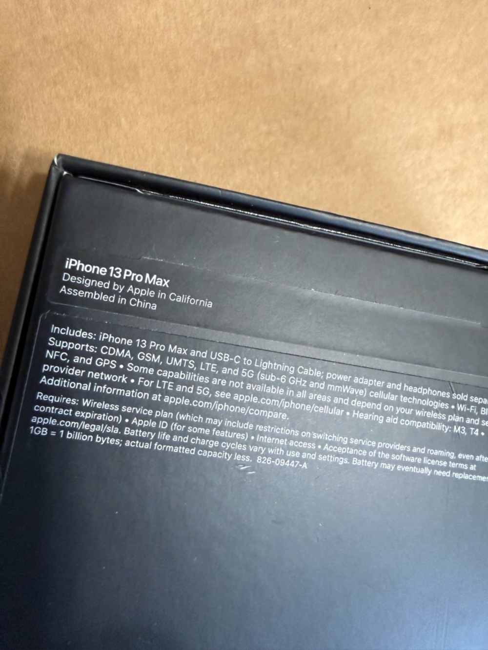 iPhone 13 Pro Max Box w/ charging Cable & Original Sticker - Picture 4 of 5